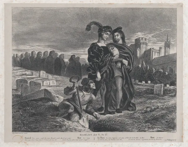 Hamlet Contemplating Yorick’s Skull