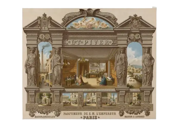 A la Reine des Fleurs - Gravure L.T. Piver