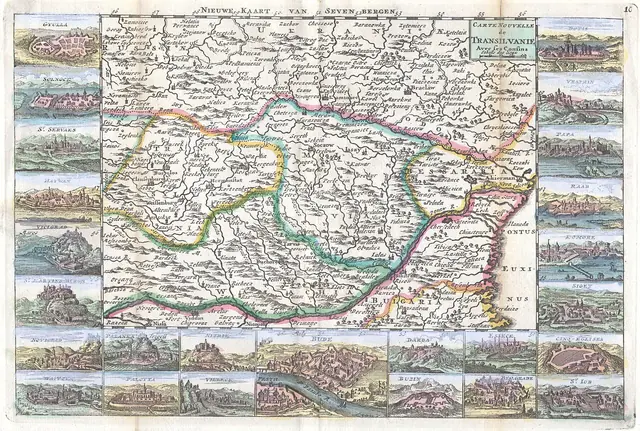 Carte Nouvelle de Transilvanie Avec ses Consins