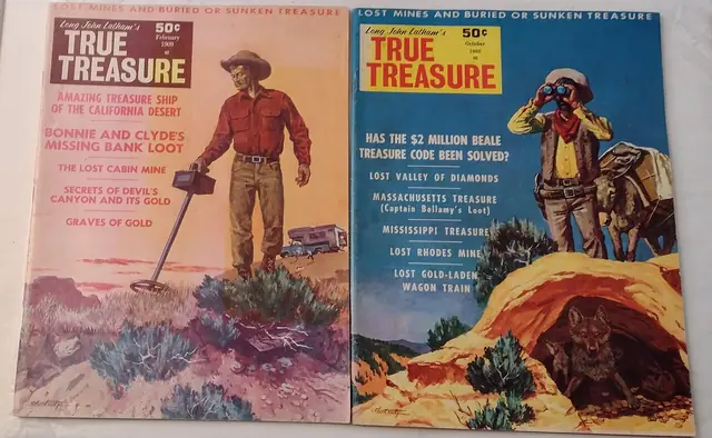 Front Cover of Long John Latham's True Treasure Magazine.