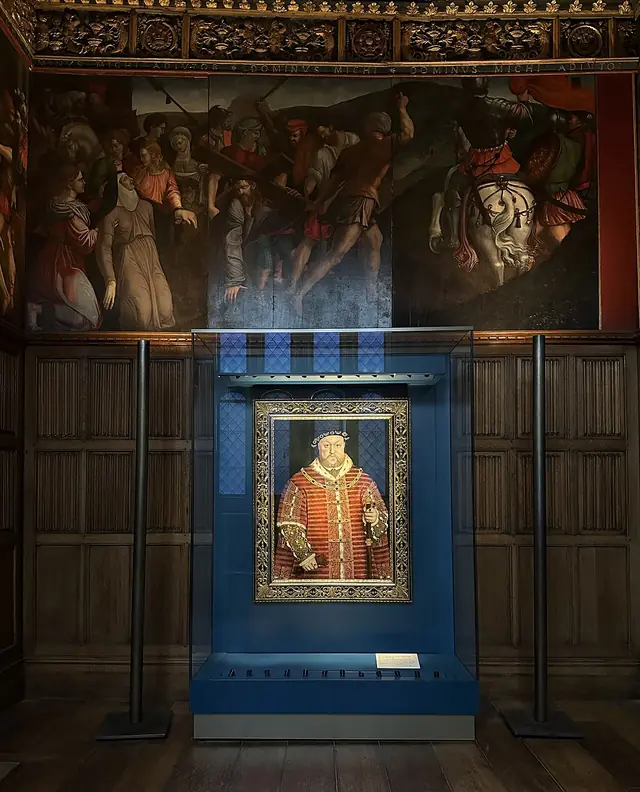 Henry VIII portrait in the Wolsey Closet, Hampton Court Palace