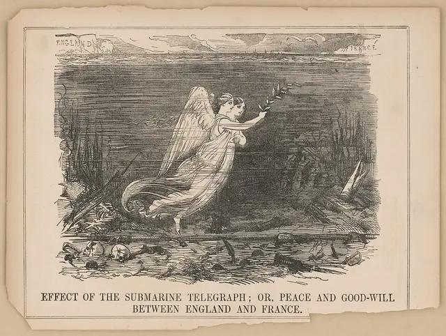Effect of the submarine telegraph; or peace and good-will between England and France LCCN2016649188