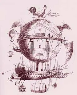 Future airship travel - "Minerva" - 1864