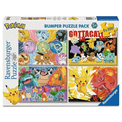 Puzzle Pokemon 4x100pzs