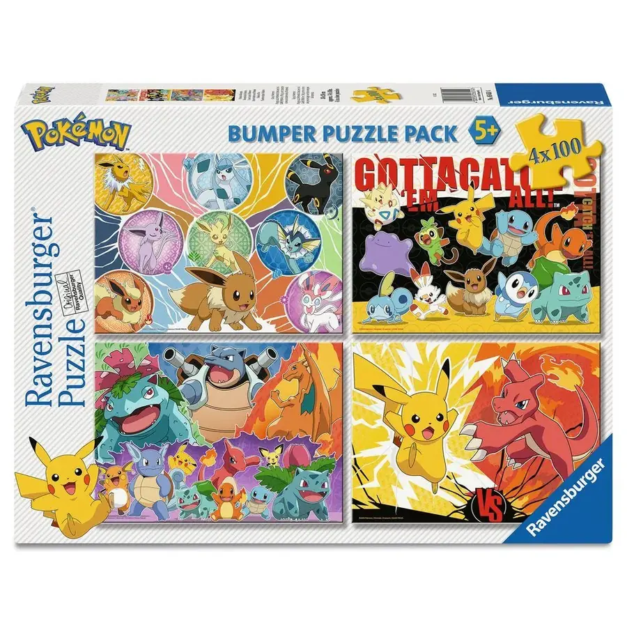 Puzzle Pokemon 4x100pzs