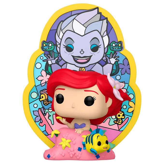 POP figure Deluxe Disney The Little Mermaid Ariel Ursula Stained Glass