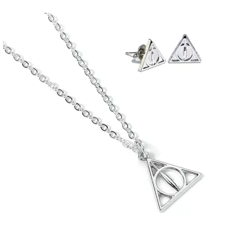 Set Colgante y pendientes Reliquias de la Muerte Harry Potter