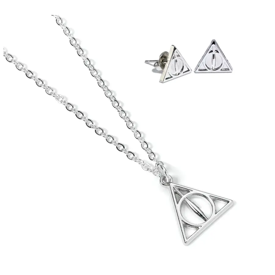 Set Colgante y pendientes Reliquias de la Muerte Harry Potter