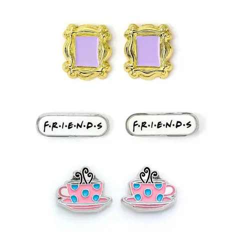 Set 3 pares de pendientes Friends