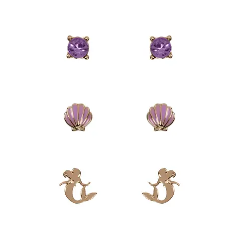 Set 3 Pares de pendientes La Sirenita Disney