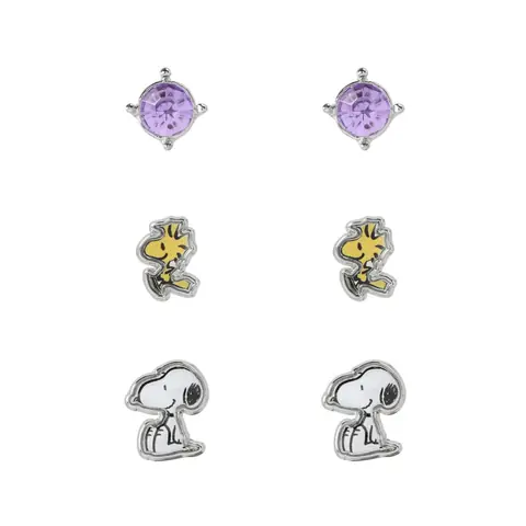 Set 3 Pares de pendientes Snoopy