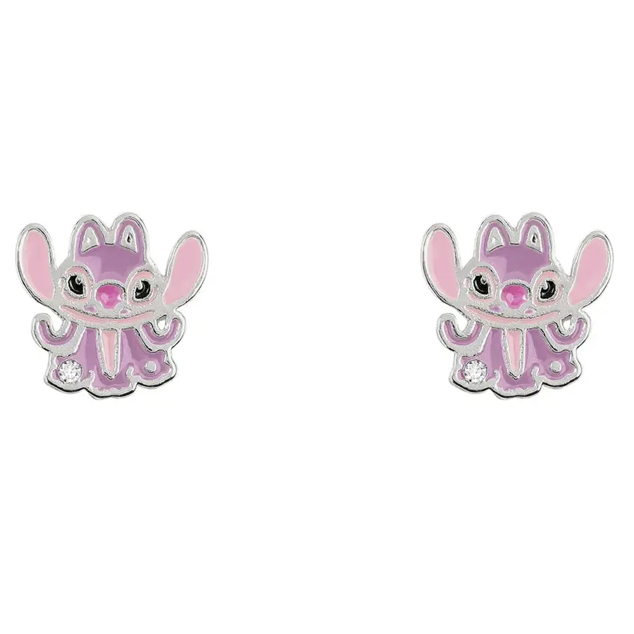 Pendientes Angel Stitch Disney plata