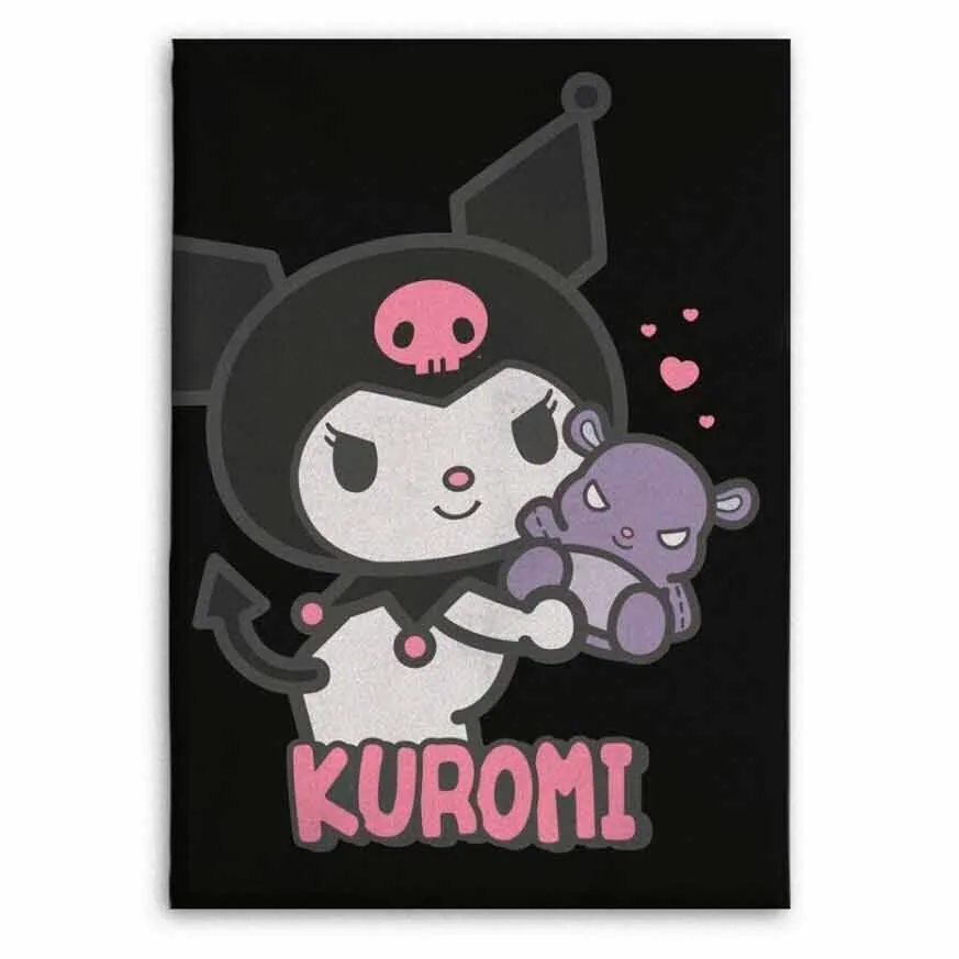 Manta franela Kuromi Hello Kitty 110x150cm