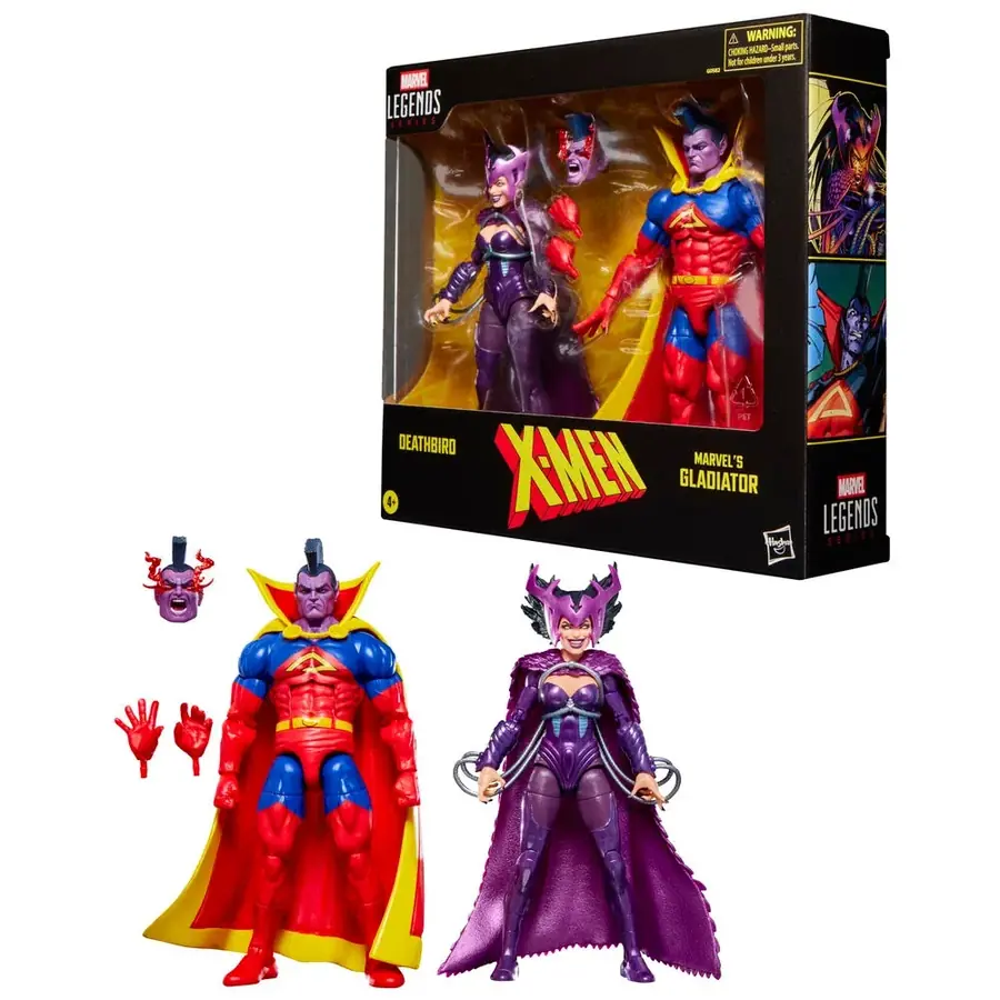 Blister 2 figuras Deathbird & Marvel's Gladiator X-Men Marvel Legends Series 15cm