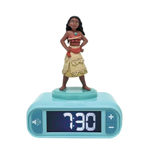 Reloj Despertador Luz Nocturna 3D Vaiana Moana Disney