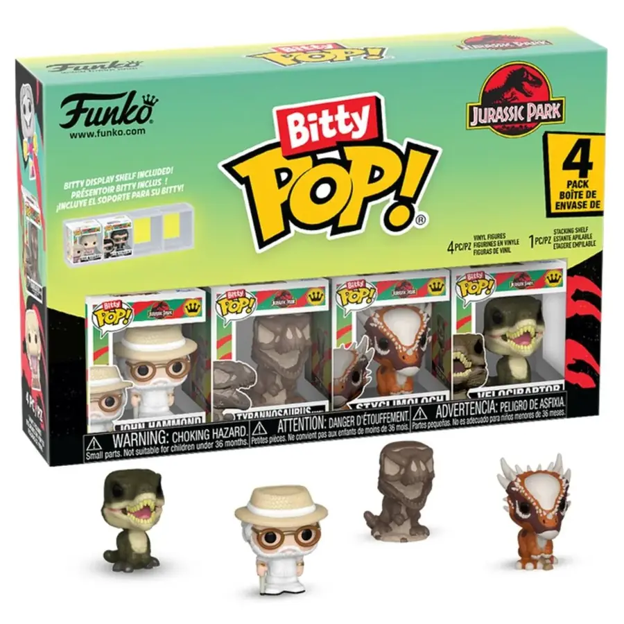 Blister 4 figuras Bitty POP Jurassic Park Raptor
