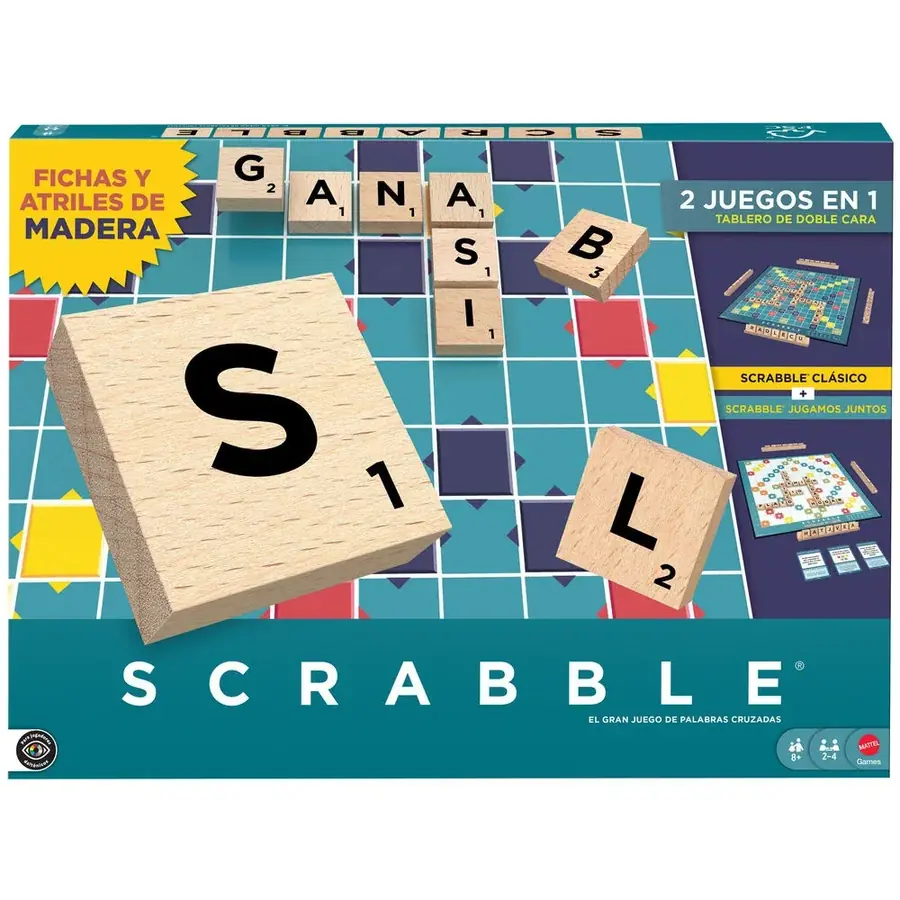 Juego mesa Scrabble Core Wood español