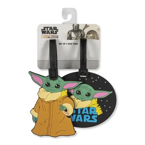 Set 2 Etiquetas de Equipaje Grogu The Mandalorian Star Wars