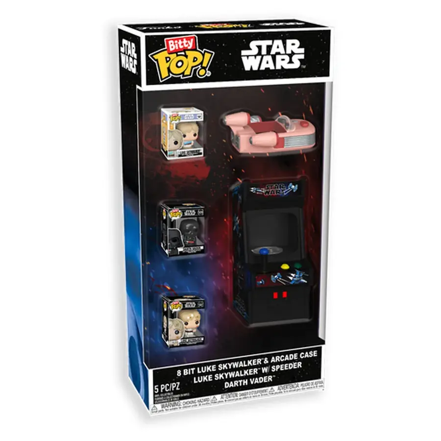 Figura Bitty POP Star Wars 8 Bit Luke Skywalker & Arcade Case