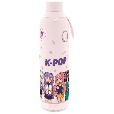 Botella termica con altavoz Pink KPop 600ml