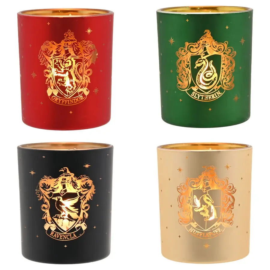 Set 4 portavelas Casas Hogwarts Harry Potter