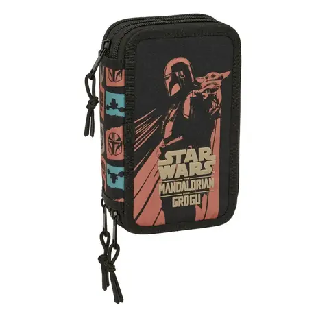 Portatodo Mandalorian & Grogu Star Wars triple 37pzs
