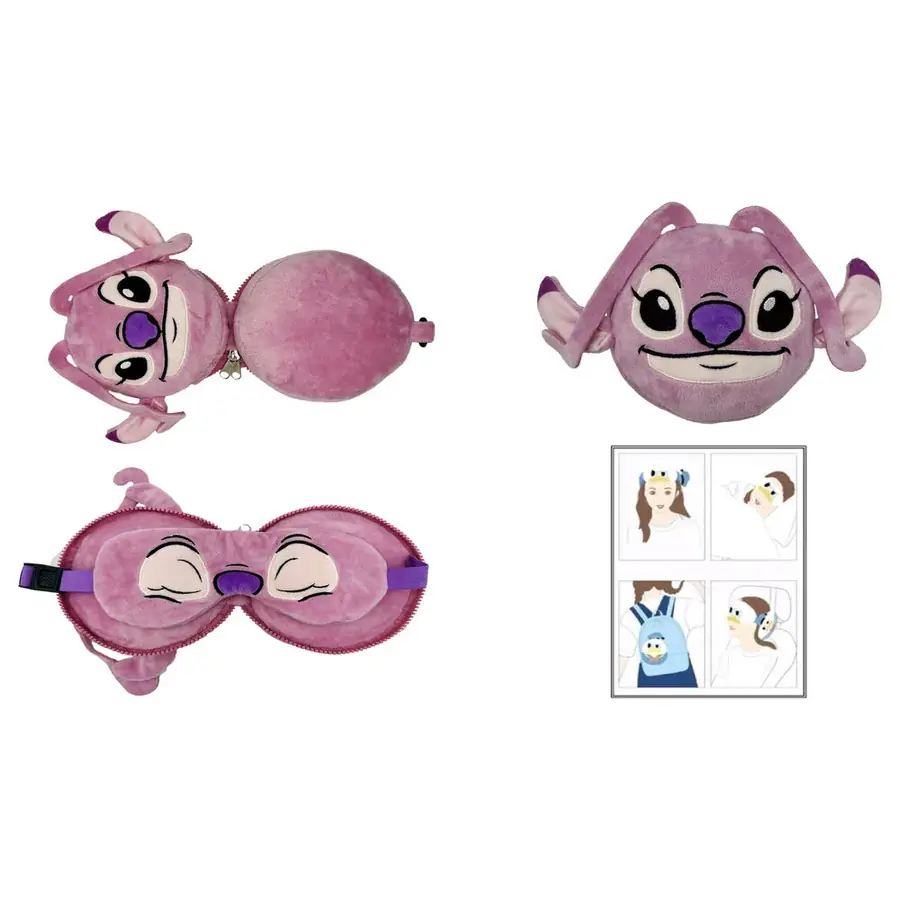 Cojin viaje antifaz Stitch Disney