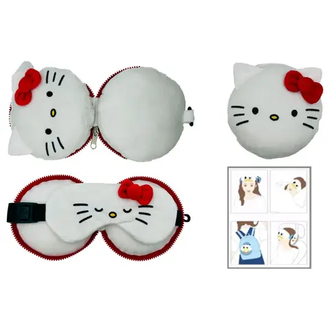Cojin viaje antifaz Hello Kitty