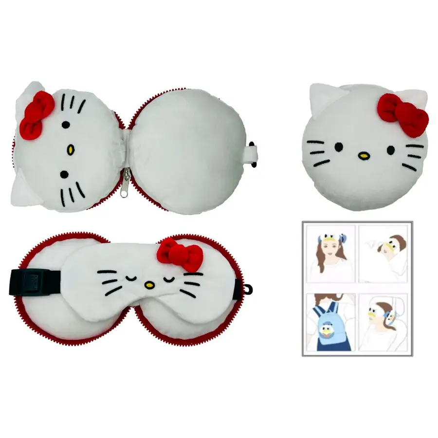 Cojin viaje antifaz Hello Kitty