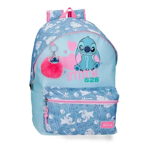 Mochila Hearts Stitch Disney 44cm adaptable