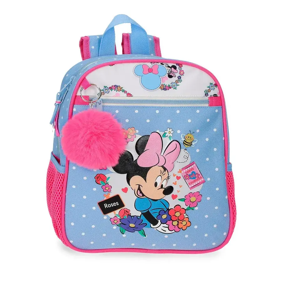 Mochila Flowers Minnie Disney 28cm adaptable