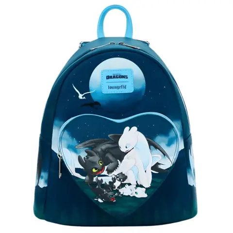 Mochila Toothless And Light Fury Scene Como Entrenar A Tu Dragon Loungefly 26cm