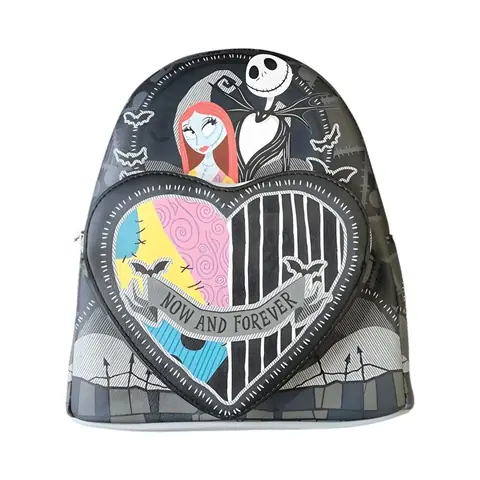 Loungefly The Nightmare Before Christmas Jack & Sally Split Heart backpack 26cm