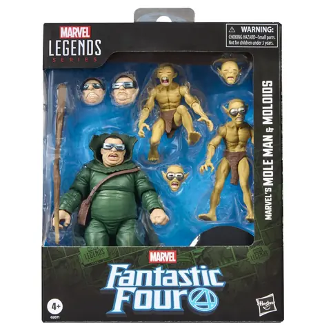 Blister 3 figuras Marvels Mole Man & Moloios Marvel Fantastic Four 15cm