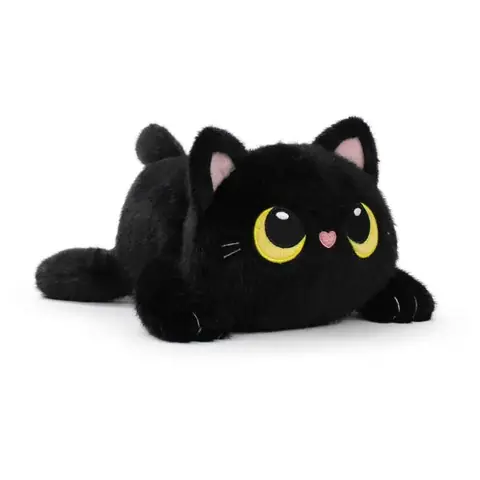 Peluche Black Cat Mushy Friends 28cm
