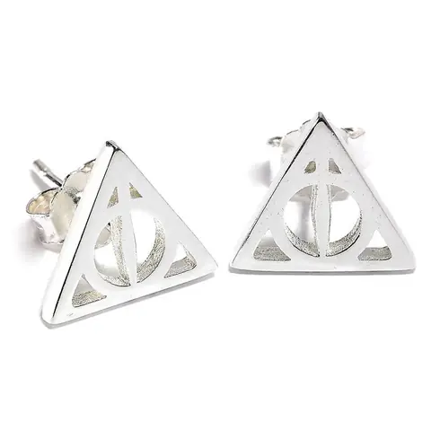Pendientes Deathly Hallows plata